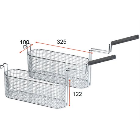 Conjunto 2 cestas Zanussi 325 x 100 x 122 mm